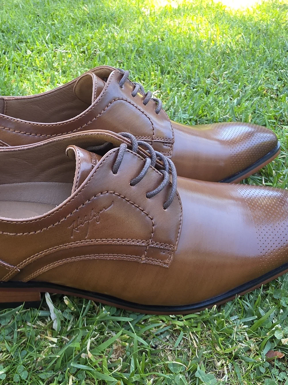 Tommy Hilfiger Brown Leather Derby Shoes